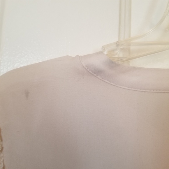 Joie ivory silk lace inset blouse Med - Picture 7 of 8